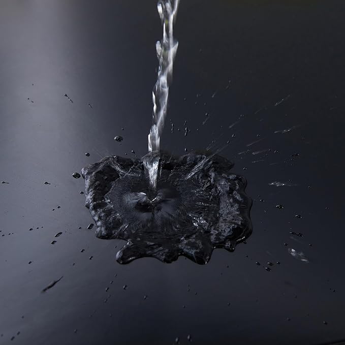 Small Round Coffee Table – 31.5" Solid Wood & Rattan Coffee Table, Modern Rustic Low Accent Table for Living Room, Boho Style, Black Height 29"