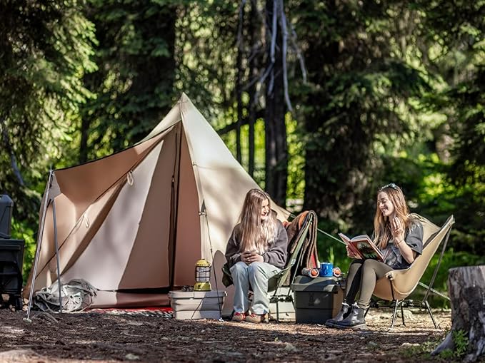 DOD Sugoi Chair - A Portable Camping and Backpacking Chair - Adjustable to The Ideal Height and Seating - Angle for Any Outdoor Activity - Tan