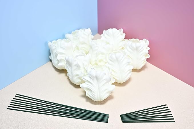 8pcs White Flowers PU Real Touch Flowers Wedding Bouquets Artificial Flowers for Decoration DIY Floral Gifts Cake Topper Home Office Table Decor Farmhouse Table Centerpiece Decorations