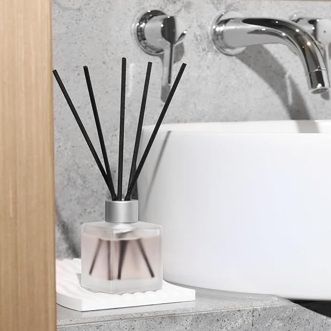 3-Pack Reed Diffuser, Jasmine White Tea/Lily/Peony Scented Oil, Flower Aroma Essential Oil with Diffuser Sticks, Long Lasting Bathroom Air Freshener, Home Fragrance for Room Decor