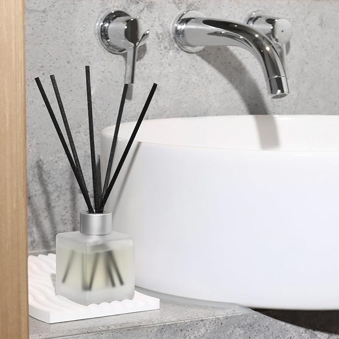 Reed Diffuser, Bamboo & White Tea Essential Oil with Diffuser Sticks for Room Decor, 3.4 fl oz(100ml) Long Lasting Scent Air Freshener, Home Fragrance for Bathroom Decoration (2 Pack)