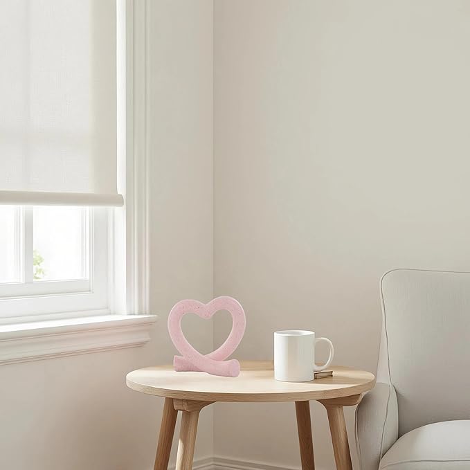 Heart Sculpture Home Decor - Love Line Modern Aesthetic Statue - Unique Ornaments Decorations for Living Room, Coffee Table, Bedroom, Shelf - Romantic Gifts for Lover
