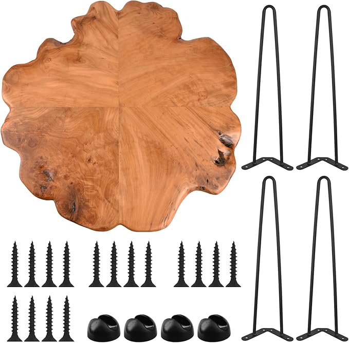 27.5 Inch Live Edge Side Table, Wood Freeform Small End Table with Waterproof Surface, Rustic Accent Table Unique for Living Room, Bedroom, Home