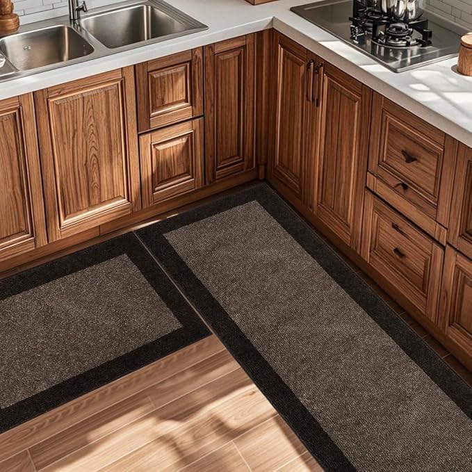 Machine Washable Kitchen Rug 24" x 70", Non Slip Kitchen Mat for Floor, Absorbent Entrance Runner Rug for Bedroom, Hallway, Bathroom, Door (Roll Packing)