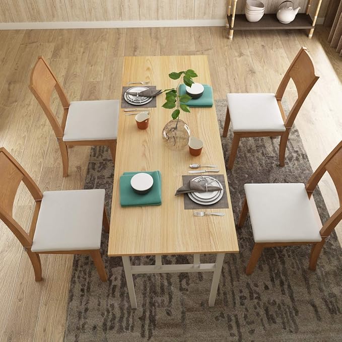 Need Home Office Desk - 62 Inches Large Computer Desk Sturdy Black Table Foldable Desk Gaming Computer Table No Assembly Required Teak AC5BB(157.5 * 60)