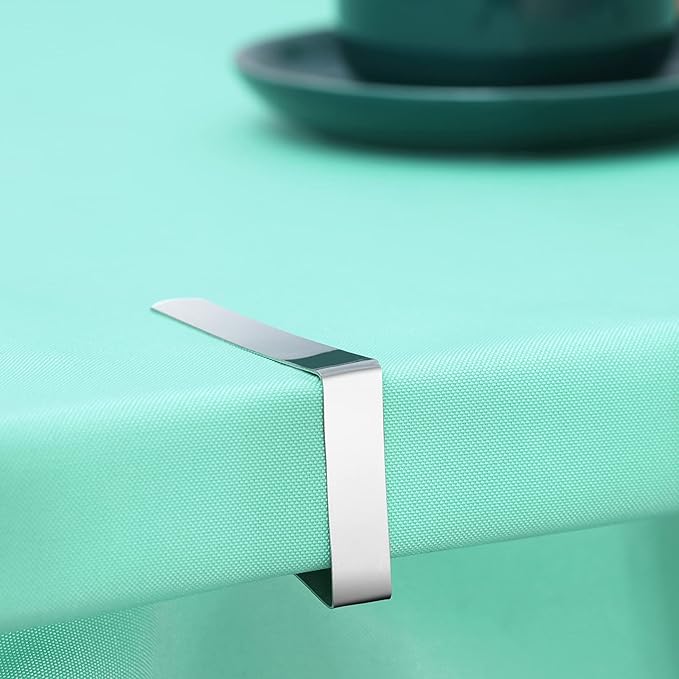 12 Pack Tablecloth Clips - Heavy Duty Picnic Table Clips, Stainless Steel Table Cloth Cover Clamps, Table Cloth Holders Ideal for Restaurant Picnics Marquees Weddings Graduation Party
