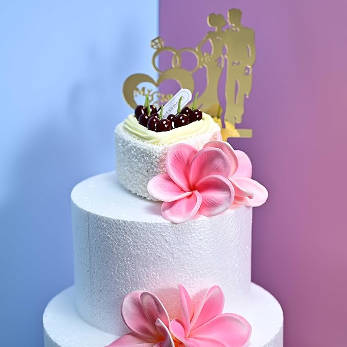 10pcs Pink Flowers PU Real Touch Flowers Hawaiian Plumeria Tropical Artificial Flowers for DIY Floral Gifts Wedding Home Office Table Decor Farmhouse Table Centerpiece Decorations