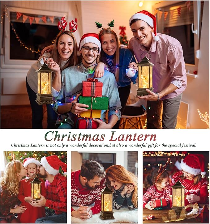 Christmas Decorations, Vintage Christmas Angel Pigeon Snowball Lights, Sparkling Led Lights with Music and Water Flow, USB/Battery Powered, Home Decor Gifts