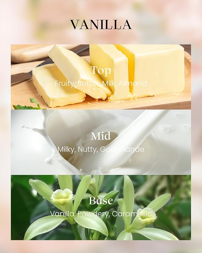 M&SENSE Creamy Scented Candles, Vegan Soy Candles, Vanilla Naturally Scented, 8.1oz 42-Hour Slow Burning Time, Toxic Free Winter Kitchen Relaxing Sleep Fancy Gift for Home Decor