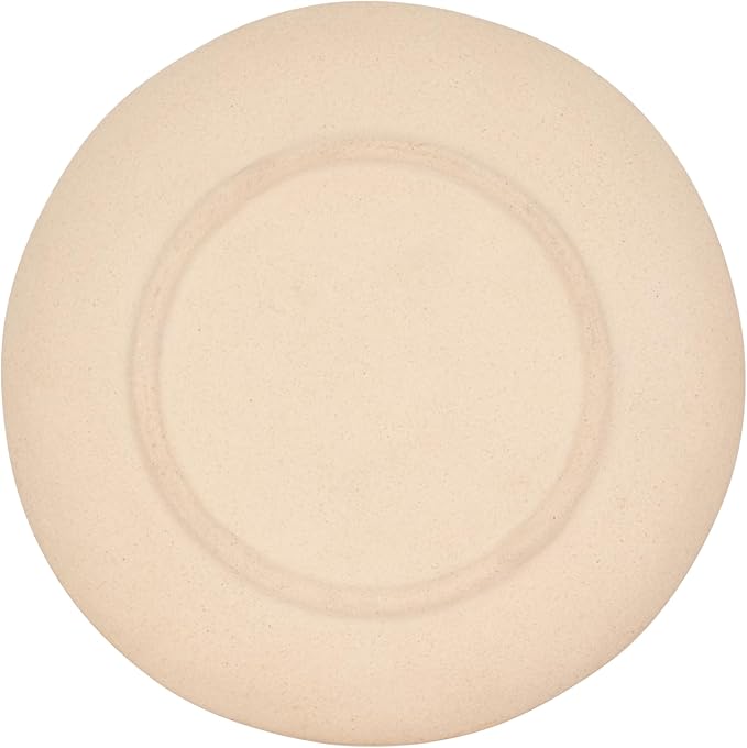 Sagebrook Home Boho Trinket Tray with Ring Holder - Ceramic Stoneware Jewelry Dish - Decorative Organizer for Rings & Accessories - Home, Office, Bedroom & Living Room Decor - 4" Ivory & Tan