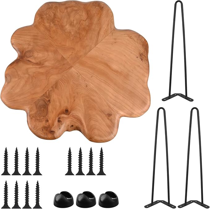 19.5 Inch Live Edge Side Table, Wood Freeform Small End Table with Waterproof, Rustic Accent Table Unique for Living Room, Bedroom, Home