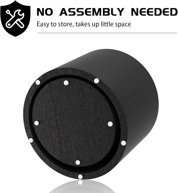 Kevinplus Round Nesting Coffee End Tables Set of 2, Small Space Living Room/Office, No Assembly (Matte Black)