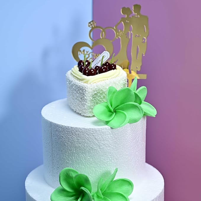 Birthday Gifts for Women 10pcs Christmas Green Flowers PU Real Touch Flowers Hawaiian Plumeria Frangipani Artificial Flowers for DIY Birthday Gifts Wedding Gifts Home Decor Table Centerpiece