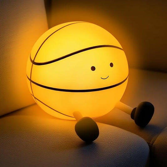 QANYI Sport Fans Basketball Lamp, LED Sports Light Rechargeable for Boys Room Bedroom Decor, Light Up Basketball Decoration Christmas Gift Ideas for Girls Children Teens Kids 8-12 Boys