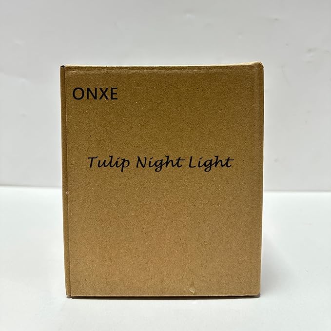 ONXE Birthday Flower Gifts for Mom,Tulips Night Light Small Glass Flower Lamp with Wooden Base for Home Decor Romantic Unique Christmas Gift for Women Girlfriend Sister Grandma Wife Her