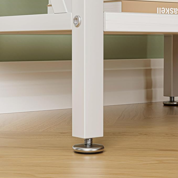 VECELO Nightstands Set of 2, Modern Bedside End Tables, Night Stands with Drawer and Storage Shelf for Living Room Bedroom, Industrial Metal Frame