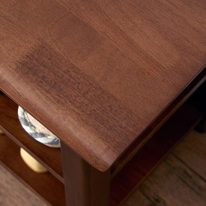 XKZG Storage Bench Wooden Shoe Rack Bench Rustic Solid Wood Entryway Bench (Brown,31.5")