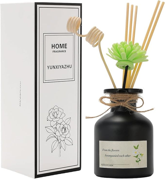 Reed Diffuser Essential Oil Set -Verbena Fragrance Air Freshener (4.4 Fl Oz) for Home, Bathroom, Bedroom, Office Decor
