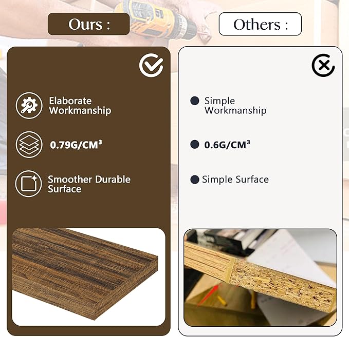 Coffee Table with Storage, 47.2 in Rustic Wooden Center Table with 4 Drawers for Living Room, Easy Assembly Rectangle Home Office Farmhouse Tea Accent Table for Apartment, Walnut