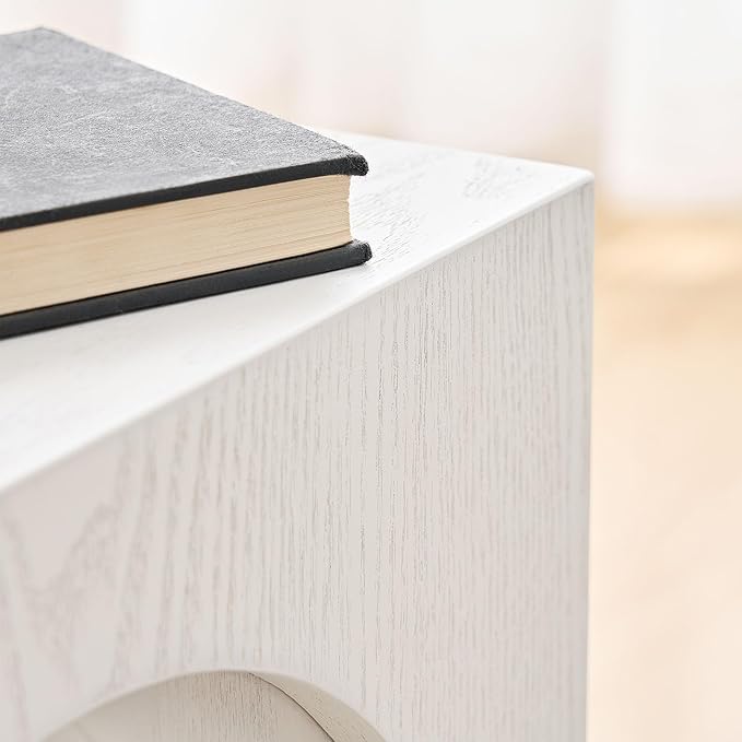 15.74'' Square Coffee Table for Living Room, Minimalist Coffee Table Modern Coffee Table, Tea Table Side Table End Table Small Coffee Table Accent Table Bedside Table for Apartment Office,White