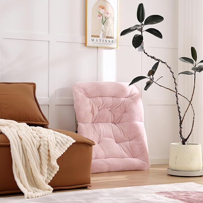 Comfy Folded Chair, Soft Faux Fur Oversized Folding Chair, Flexible Lounge Lazy Chair for Kids Girls Teens Adults, Moon Chair for Dorm Rooms, Bedroom, Living Room