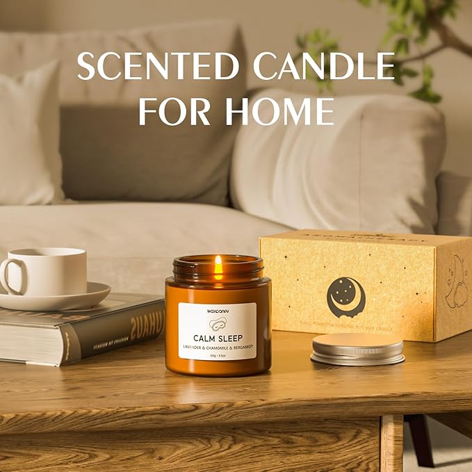 Scented Candle Gift Set, Soy Candles for Women, Sleep Candles for Home Scented, 2 Pack Aromatherapy Candle for Relaxing, Sleep, Stress Relief & Home Decor