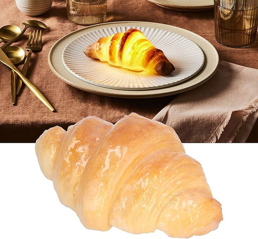 Agatige LED Night Light, Simulation Bread Battery Bedside Decoration Croissant Lamp for Home Bedroom Office(Croissant)