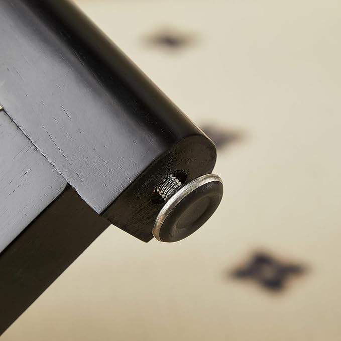 Small Round Coffee Table – 31.5" Solid Wood & Rattan Coffee Table, Modern Rustic Accent Table for Living Room, Boho Style