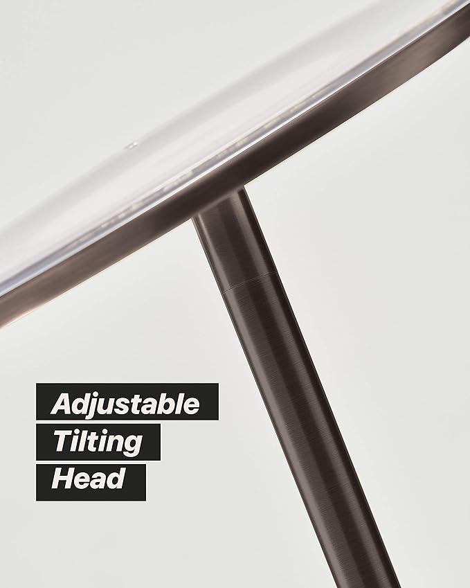 Brightech Sky LED Floor lamp, Torchiere Super Bright Floor Lamp for Living Rooms & Offices - Dimmable, Tall Standing Lamp for Bedroom Reading - Bronze