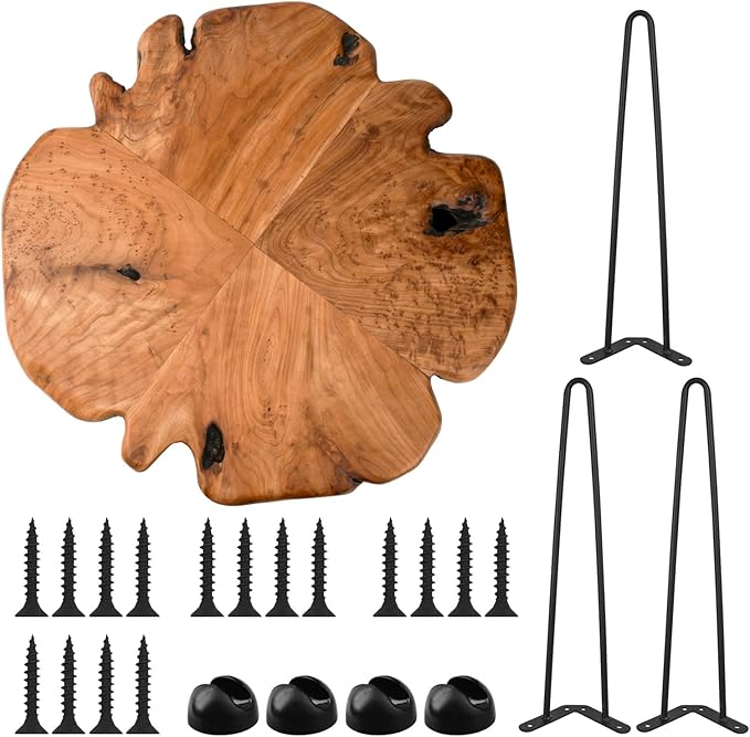 23.6 Inch Live Edge Side Table, Wood Freeform Small End Table with Waterproof, Rustic Accent Table Unique for Living Room, Bedroom, Home