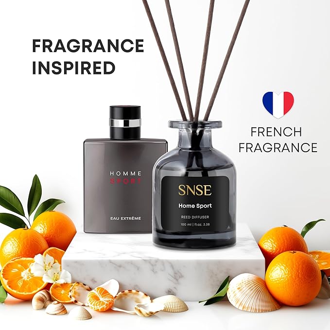 SNSE Spirit of Africa Reed Diffuser Set - Premium Reed Diffusers for Home with Diffuser Reeds, Luxurious Gift Aroma, Sophisticated Scent, Ideal for Relaxation, Elegant Home Fragrance
