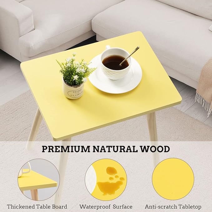 FORAOFUR Side Tables Living Room Set of 2, Small Wooden Table Accent Table Living Room, Bedroom, Accent Tables for Small Spaces, Easy Assembly
