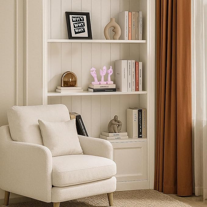 3 Pcs Thinker Small Statue Set - Pink Art Abstract Home Accent Figurines for Decor Woman Apartment Bookshelf Floating Shelf Coffee Table Office Desk Bathroom Counter Decor (3 Pcs Pink, 6")