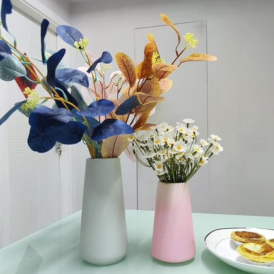 Pink Vase - 6" Pink Ceramic vase for Flower, Cute Modern Vases for Home Decor, Minimalist vases for Centerpieces, Living Room,Bedroom or Gift