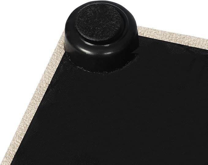 Adeco 17" Beige Square Storage Ottoman with Tray, Modern Cube Ottoman Coffee Table for Dorm, Bedroom (Beige with Tray)