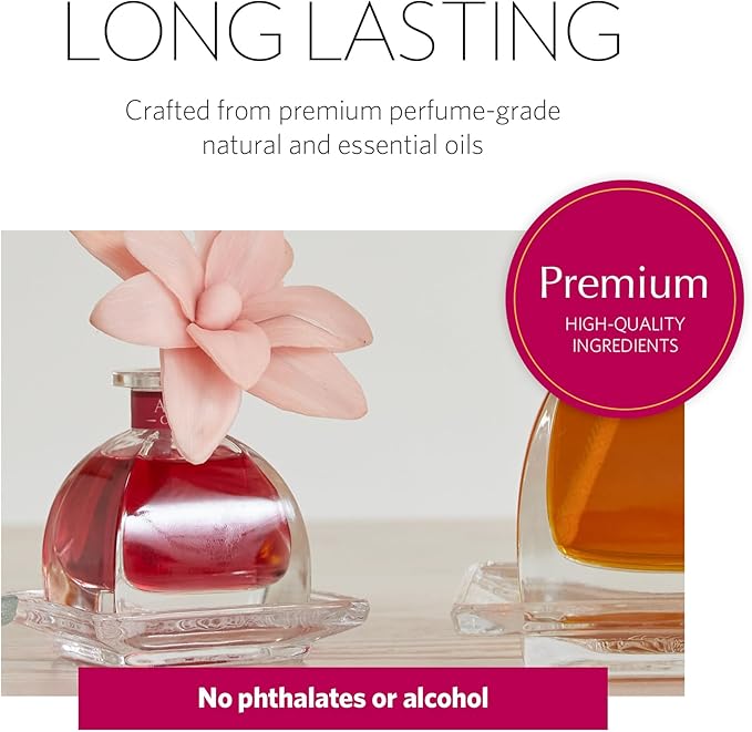 AGRARIA PetiteEssence Flower and Reed Diffuser Set, Hand Crafted Sola Flower Botanical Home Fragrance, Scented Oil Gift Set for All Occasions