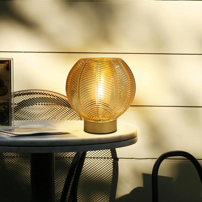 Battery Operated Lamp with Timer, Table Lamp Small Cordless Lamp Battery Powered, Decorative Table Lamps for Living Room Bedside Kitchen Bath Room-Gold