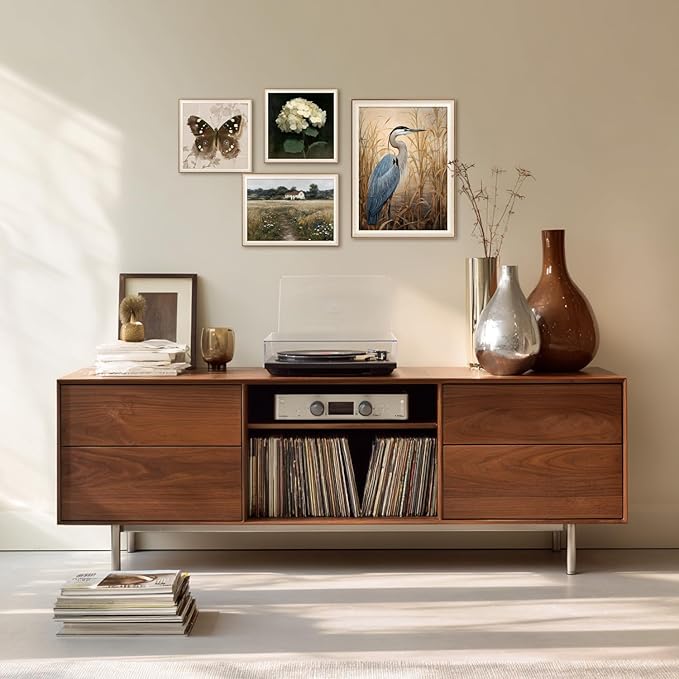 YUEYARIT Framed wall art, vintage wall decor, modern farmhouse style decor, canvas printed pictures, suitable for gifts, cottagecore bedroom, bathroom, living room, and office artwork.