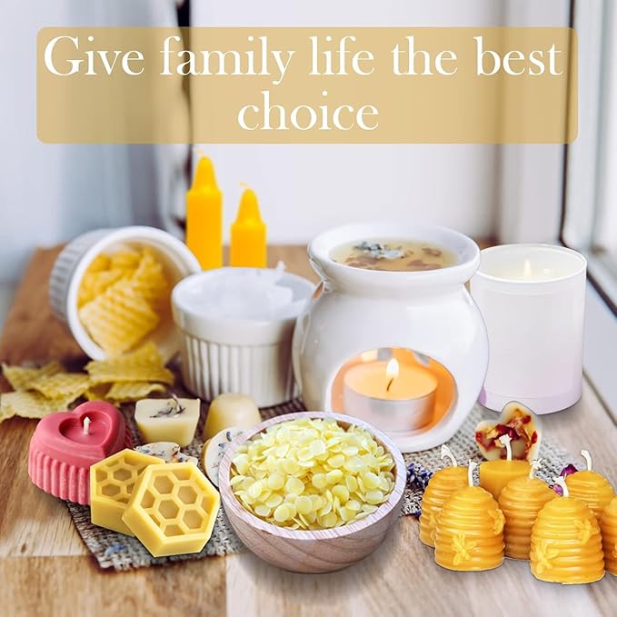 10 LB White Beeswax Pellets - DIY Candle Making Kits, Magical Craft Making, Hand Care DIY Creams, Lip Balms and Soap Making Supplies (160 oz).