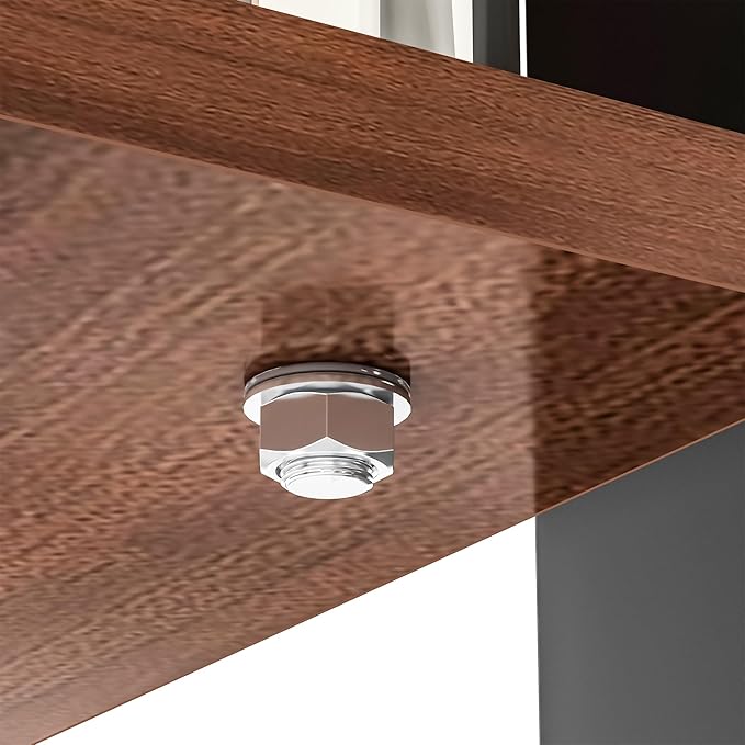 Coffee Table for Living Room, Modern Rectangle Tempered Glass Center Table with MDF Storage Shelf, 220lbs Load-Bearing for Small Space, Apartment, Office (Transparent + Black + Tempered Glass)