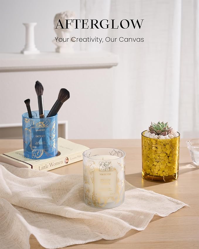 M&SENSE Raspberry Scented Soy Candles, 8.1oz 42-Hour Burn Time Vegan No Toxin, Aromatherapy Relaxing Refreshing Candles for Stress Relief, Housewarming Gift for Men Women