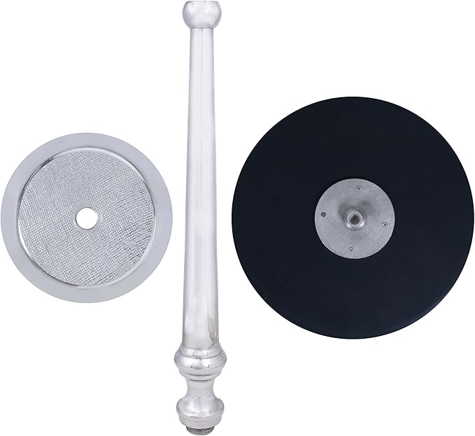 CLEENTABLE Mosaic Coffee Table Stylish Round End Table for Sofa, Living Room, or Bedroom - Elegant Modern Accent Table Decorative Small Side Table with Sturdy Design (Black & Silver)