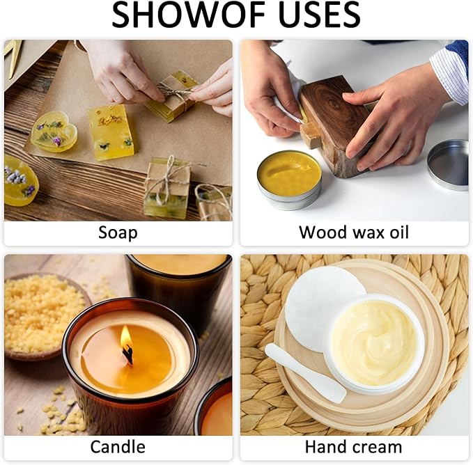 10 LB Yellow Beeswax Pellets - DIY Candle Making Kits, Magical Craft Making, Hand Care DIY Creams, Lip Balms and Soap Making Supplies (160 oz).