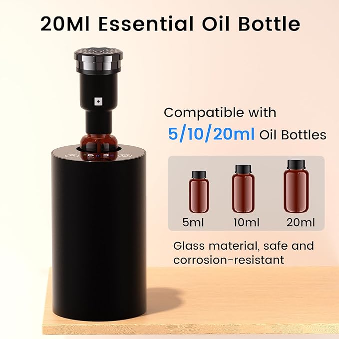 Diffuserlove Waterless Car Aromatherapy Diffuser, Portable Travel Cordless Air Diffuser, Rechargeable Scent Machine, Green