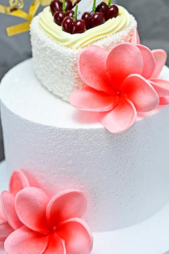 Birthday Gifts for Women 20pcs Grapefruit Pink Flowers PU Real Touch Flowers Hawaiian Plumeria Frangipani Artificial Flowers for DIY Birthday Gifts Wedding Gifts Home Decor Table Centerpiece