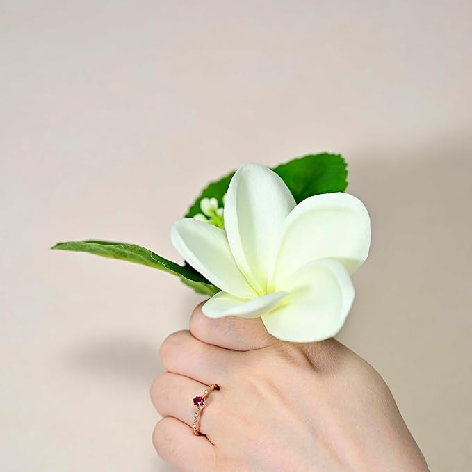 Birthday Gifts for Women 10pcs Warm White Flowers PU Real Touch Flowers Hawaiian Plumeria Frangipani Artificial Flowers for DIY Birthday Gifts Wedding Gifts Home Decor Table Centerpiece