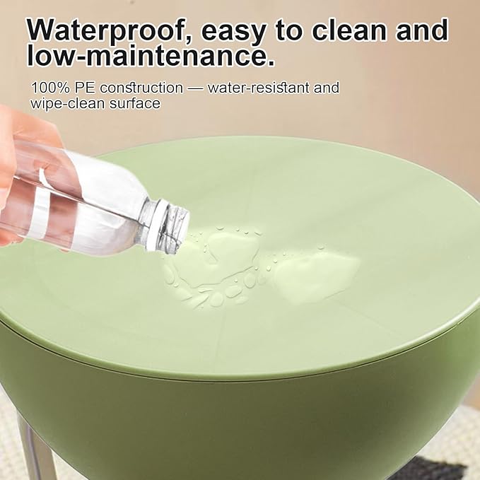 Mini Circle Side Table, Small Modern Bowl-Shaped Coffee Table, Sofa End Table Nightstand, Modern Bedside Home Decor for Living Room, Bedroom，Living Room (Green)