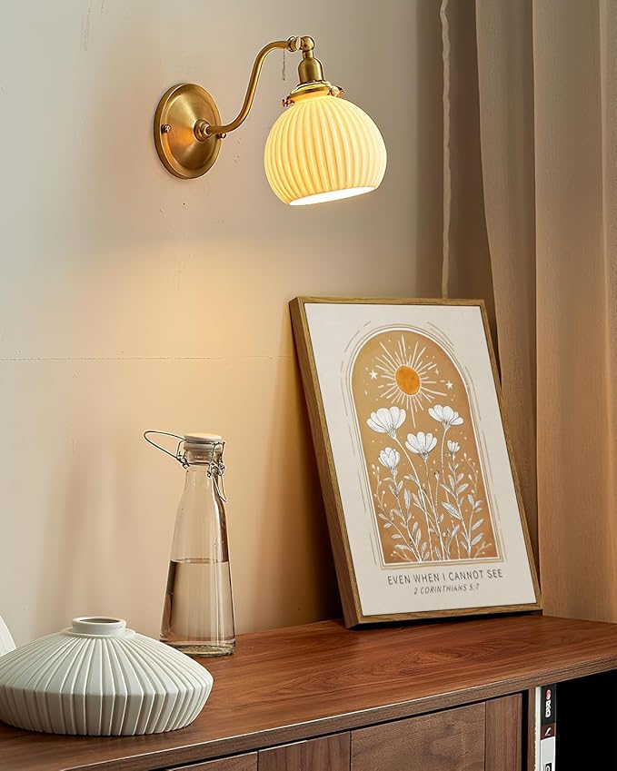 ARPEOTCY 12x16 Inch Christian Wall Art, Framed Canvas Bible Verse Sign “Even When I Cannot See” Minimalist Boho Floral Decor for Bedroom Living Room Prayer Room Faith Gift