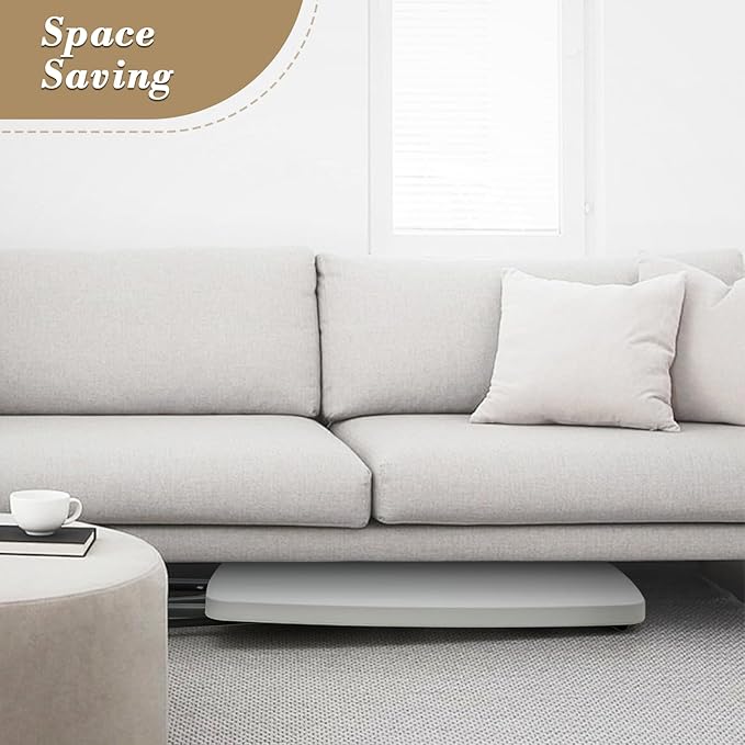 Athena Collection Folding TV Tray Couch Table 26 Inch Wide with 4 Height Adjustable, Portable Small Folding Table Dinner Tray Laptop Table for Living Room Small Space for Eating on Bed Sofa Couch