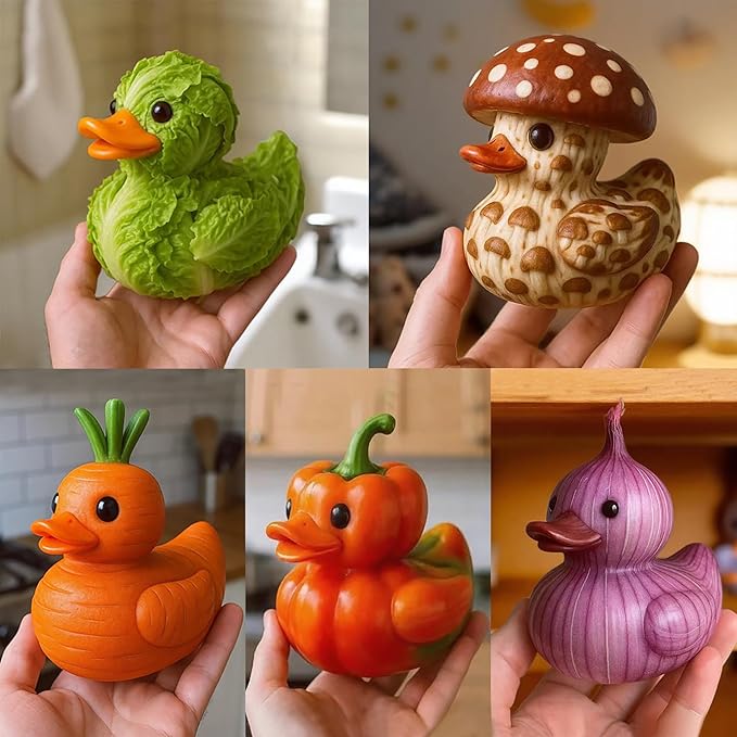 Whimsical Resin Shelf Sitter - 3 Inch Mini Decorative Sculpture for Office Desk Kitchen Living Room School - Creative Tabletop Ornament Gift with Exquisite Detailing (Radish)